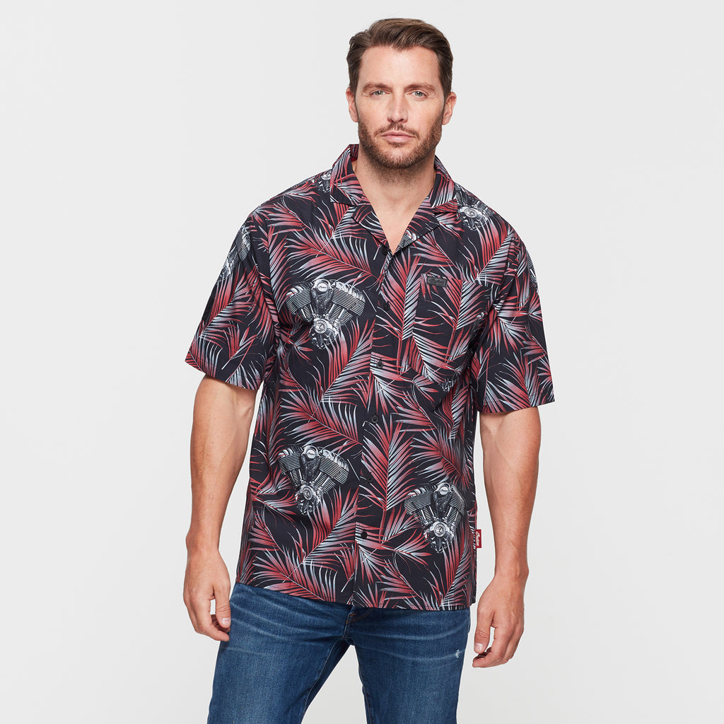 INDIAN MOTORCYCLE MEN'S ENGINE PRINT SHIRT