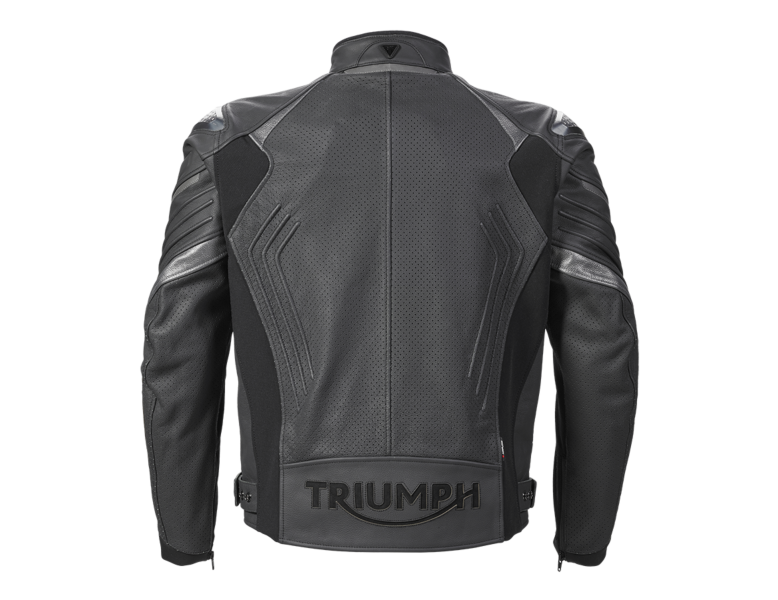 TRIUMPH TRIPLE MEN'S LEATHER MOTORCYCLE JACKET